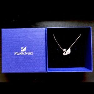 Swarovski swan necklace